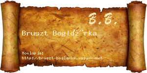 Bruszt Boglárka névjegykártya